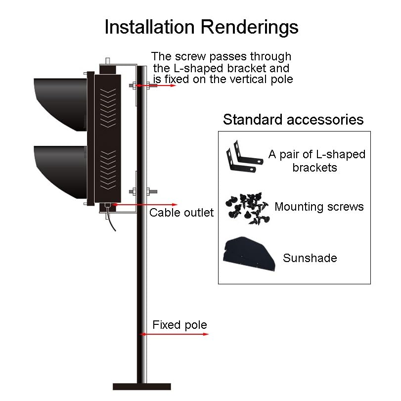 Amazon.co.jp: 産業用LED交通信号灯 直径4インチレンズ、信号機、2色赤