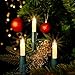 Produktbild CLGarden Edition NARVA Premium Kerzen Lichterkette mit 20 mini Glas Schaftkerzen hell innen 220V Kabel grün DDR Weihnachtsbaumbeleuchtung