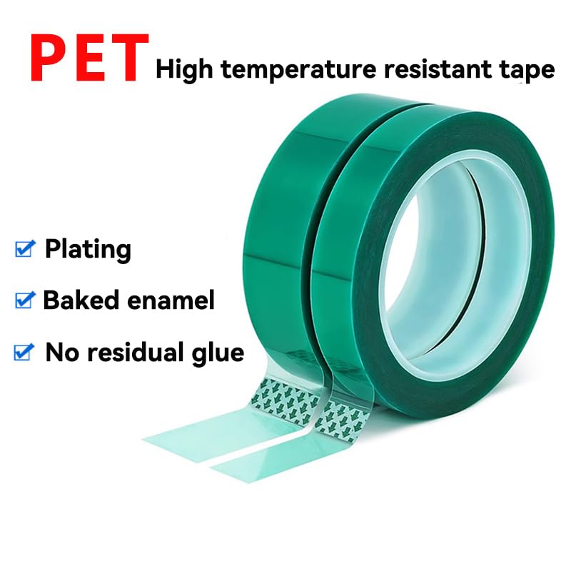 KASHUNUO Heat Tape Adhesive for Sublimation Transfer: Heat Press Tape for Pringtable HTV on Shirt or Cup - High Temperature Resistant Tape for Electronics Assembly 10mm×108ft (4Rolls 10mm 33M)