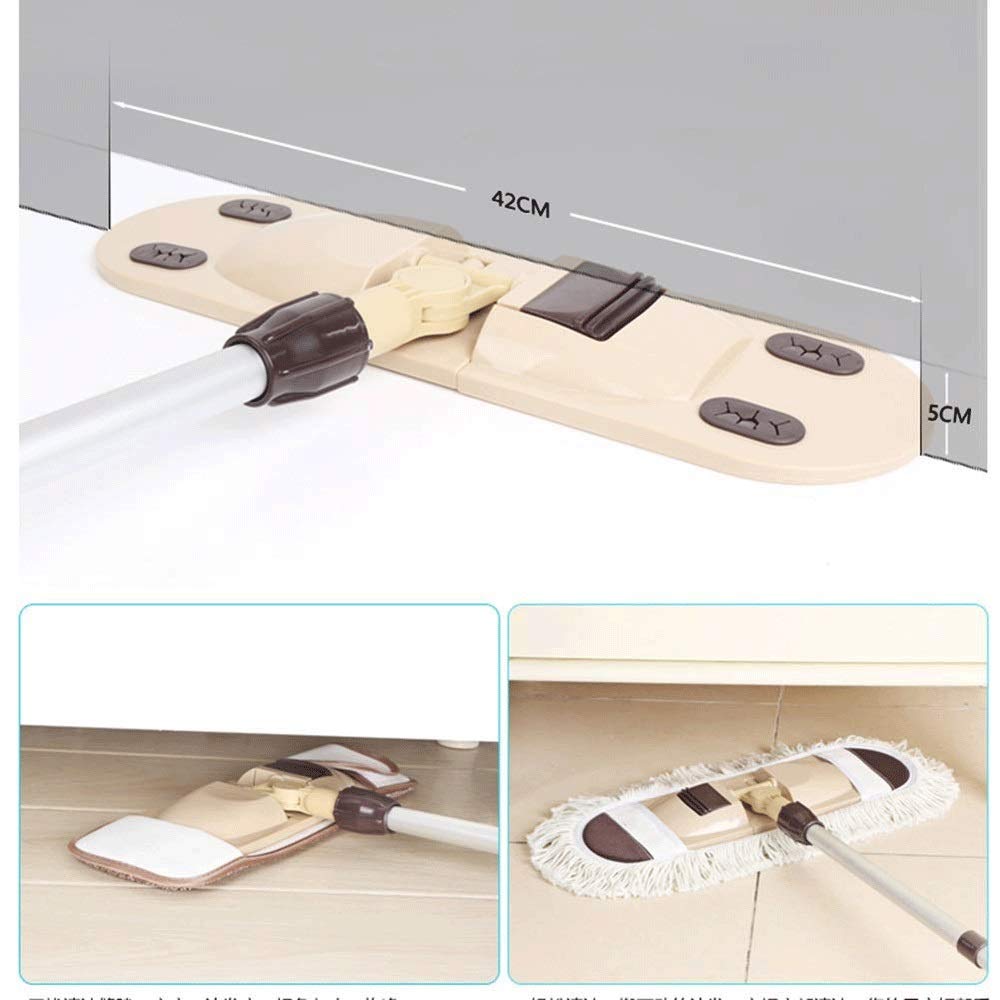 Mop - Mop de Polvo Mop de Microfibra para Pisos de Madera Dura con Mango Ajustable Extensible y 2 recambios de trapeador para Limpieza de Pisos húmedos o Secos