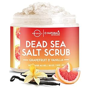 O Naturals Ultra-Reinigendes Körperpeeling Damen Grapefruit Und Vanille – Feuchtigkeitsspendend Body Scrub Peeling – Totes Meer Peeling Körper Peeling Gesicht Body Peeling Für Akne & Tote Haut