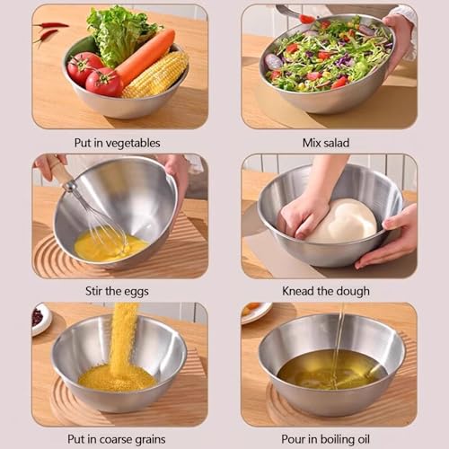 Set de 2 Tazones Mezcladores de Acero Inoxidable 2.22 Qt miniatura 6