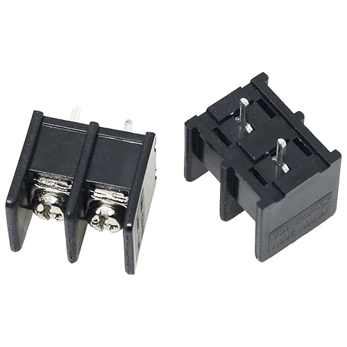 Miniatura 3 de Bloque de terminales de tornillo de PCB de 2 polos de paso de 0.3 pulgadas FMHXG 10PCS 300V 20A 0.300 in Paso enchufable Tipo 2-Posición Montaje en
