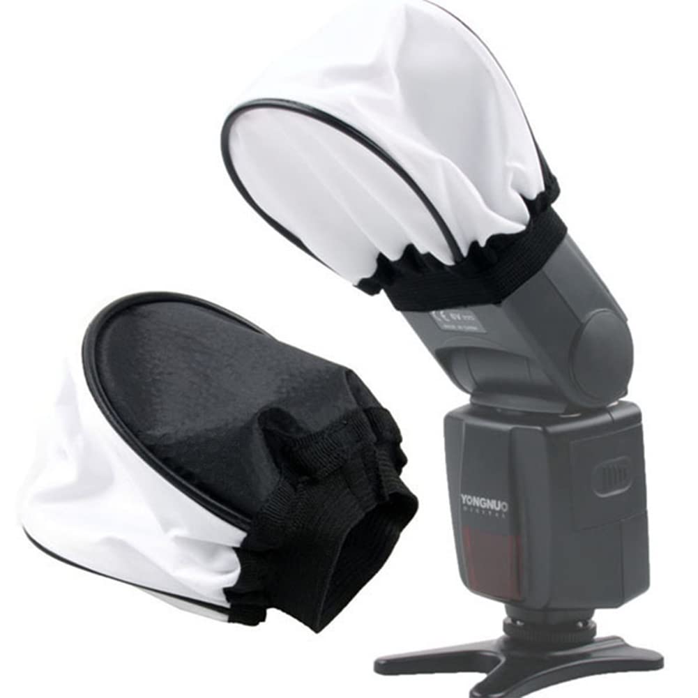 Diffusore Universale In Tessuto Per Flash Compatto,Universale Morbido Mini Bounce Softbox Flash Diffusore Cap,Diffusore Flessibile Flash,Diffusore Universale,2 Pezzi