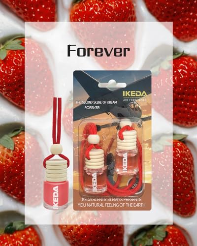 Image of ikeda fragrance Car Air Freshener 4ml Car Scents | 45-Days Keep Fragrance | Automotive Hanging Diffuser Bottles | Remove Auto Odor Long-Lasting Fresh Air for Home Deodorizer (2pcs, Forever)