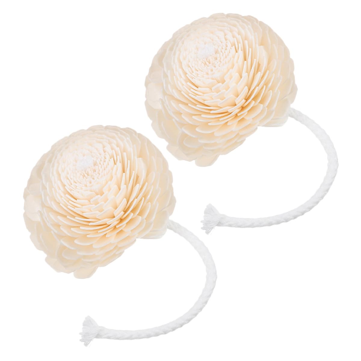 Toyvian Lot de 2 Diffuseurs d'Huiles Essentielles Fleurs Artificielles Remplaçables et Cordelette en Coton Flexible Diffuseur de Parfum Floral Décoratif pour Maison Bureau et Voiture
