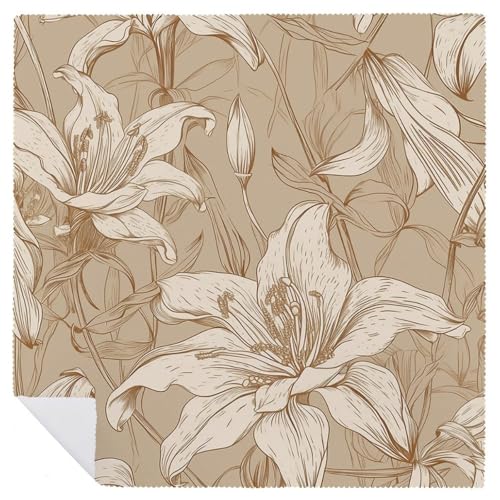 Servilletas de tela beige 45x45 cm set x4 miniatura 6