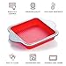 Boxiki Kitchen Non-Stick Silicone 8x8 Square Cake and Brownie Pan with Easy Grip Steel Frame Handles - Easy to Release, Oven & Dishwasher Safe