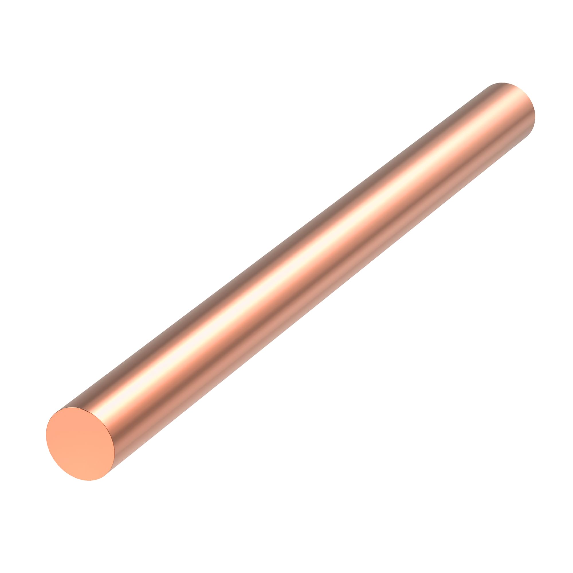 KWOKWEI 1PCS Pure Copper Round Rod, 3/4"(19mm) Dia Rod Solid Copper Bar, 10 Inch Length Bare Copper Metal Rod, Copper Rod Lathe Bar Stock for Metal