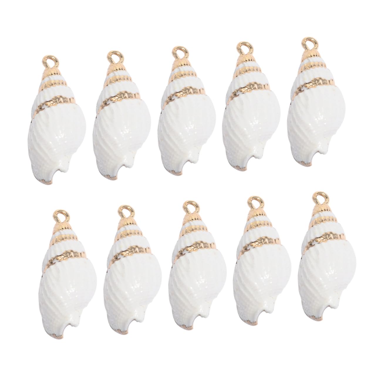 Concha con borde dorado para crear collares de regalo únicos 1