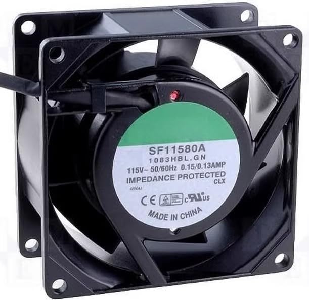 SF11580A Fan SF11580A-1083HBL.GN AC115V 0.15-0.13A 8038 2-Wire Cooling Fan