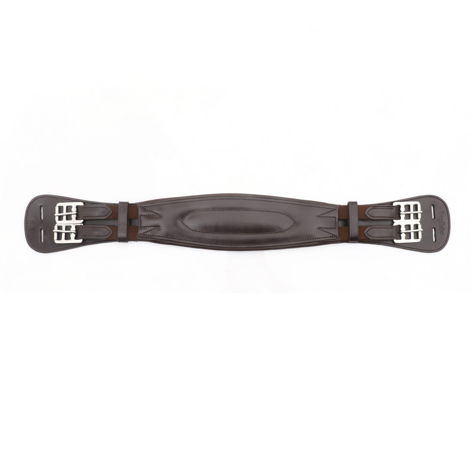 Generisch BergReiter Classic Sattelgurt – Dressage Kurz (Dunkelbraun, 45 cm)