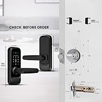 Vista 3 de Cerradura de puerta inteligente de reconocimiento facial 3D con cámara HD, timbre de video e intercomunicador, entrada sin llave con vena de palma