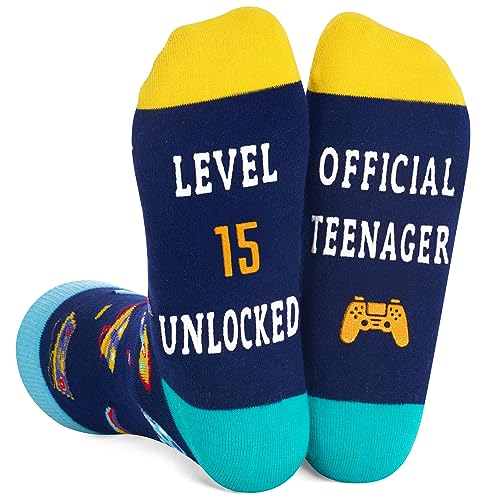 Zmart Funny Gifts for Teens Gifts for Teenage Girls Boys, Gifts for 15 Year Old Boys Girls Quinceanera Gifts, 15th Birthday Gifts, Crazy Socks for Teens