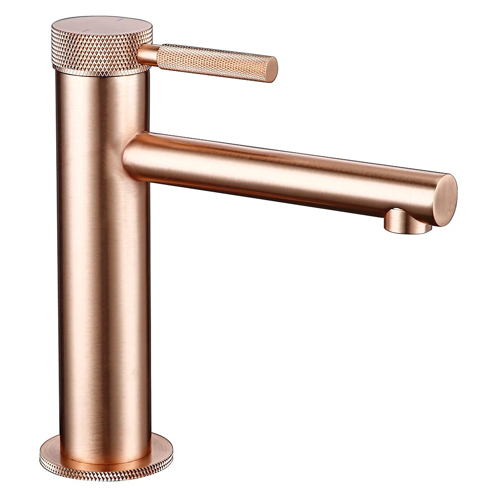 Brass Single Hole Handle Deck Mounted Basin Hot and Cold Water Sink Bathroom Faucets(2)