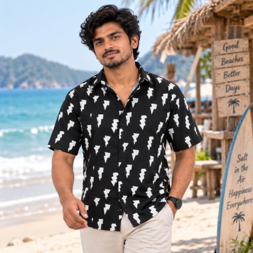 Image of BROWN CULTURE Printed Shirts for Men | Half Sleeve Shirt for Men | Cotton Half Sleeve | Cotton Blend Shirts for Men's | Casual Printed Shirt | Stylish Everyday Wear