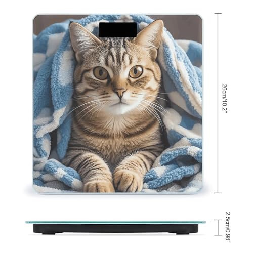 Báscula digital para baño con vidrio templado y pantalla LCD miniatura 2