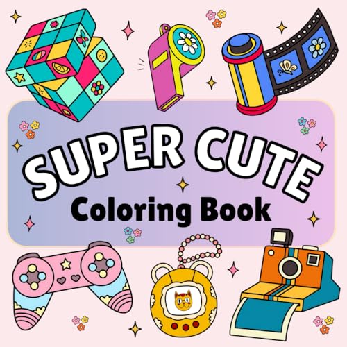 Super Cute Things Coloring Book: Bold and Easy Designs for Kids and Adults, Simple and Big Illustrations Featuring Cute and Groovy Things for Relaxation image 2