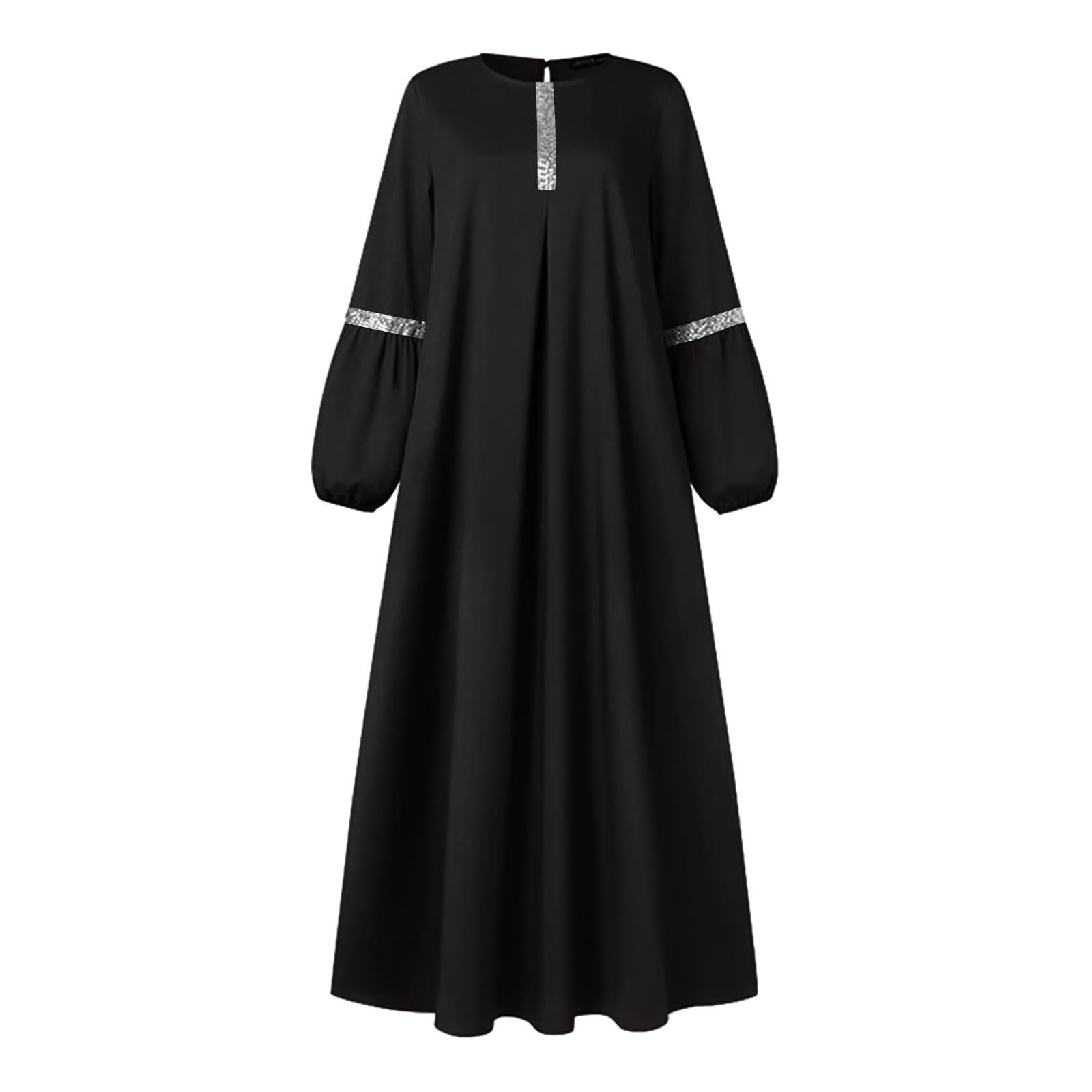 FUPODD Gebetskleidung Für Frauen Gebetsperlen Gebetsteppich Muslimische Kleider Lang Abaya Damen Langarm Islamische Ganzkörper Maxi Kleid Lose Damen Muslim Kleidung Robe Gebetskleid Für Ramadan