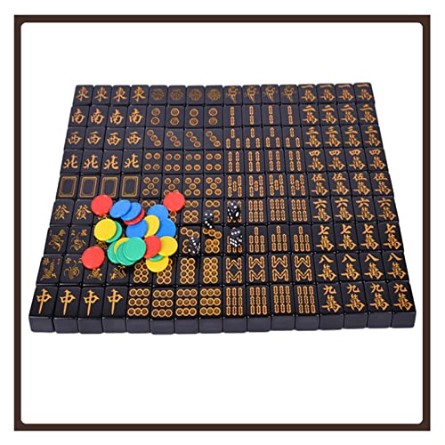 Juego de Mahjong VSOLS Negro y Oro Tamaño Estándar miniatura 2
