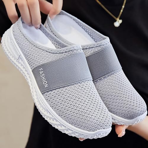 Mules Clogs for Women Diabetic Air-Cushion Slip-On Walking Shoes Lightweight Platform Mesh Mules Sneaker Sandals Orthopedic Slippers Backless Sneakers4