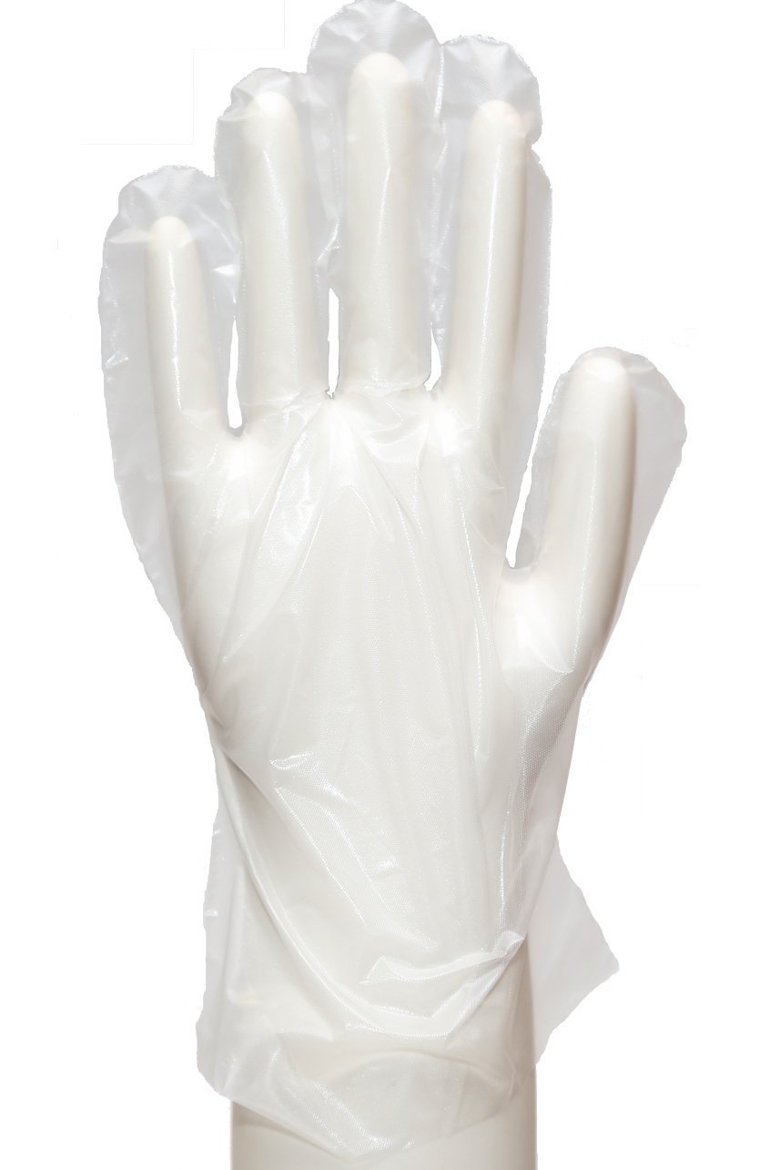 Daxwell Poly Gloves, Embossed, Premium Cast Polyethylene (CPE), Powder Free, Small, Clear, F10000177B (Box of 100)