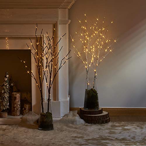 Litbloom Lighted Brown Willow Branches 30In 100 Led With Timer Battery Operated, Tree Branch With Warm White Lights For Holiday Christmas Decoration Indoor Outdoor Use #TOP2