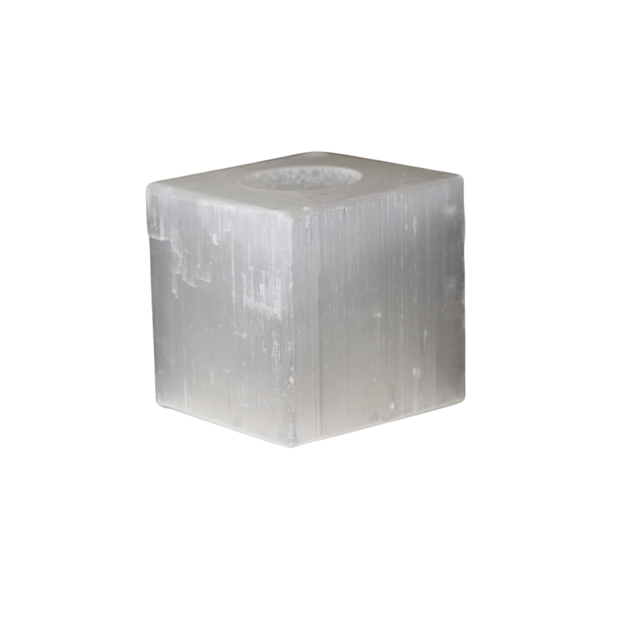 Selenite Candle Tea Light Holder Square, Crystal, Cleansing, Charging, Healing and Meditation, Energy, Crystal, Candle Holder, Home Decor