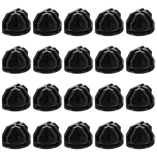 Didiseaon Lot de 20 Connecteurs D'unité Combinée en Abs Noir et Blanc, Boucles pour Étagères de Rangement Cubiques Modulaires, Connecteurs...