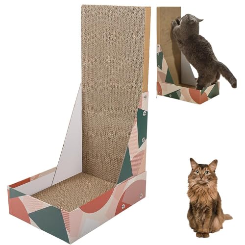 Lifetips ソマリ Somali 猫用爪とぎ L字型 ダンボール ハウス型 爪とぎベッド ソファ風 キャットスクラッチャー 垂直水平兼用 多頭飼い対応 おしゃれ 丈夫 インテリア馴染む 2カラー ストレス解消 運動不足予防 長持ち 丸型 爪とぎマット