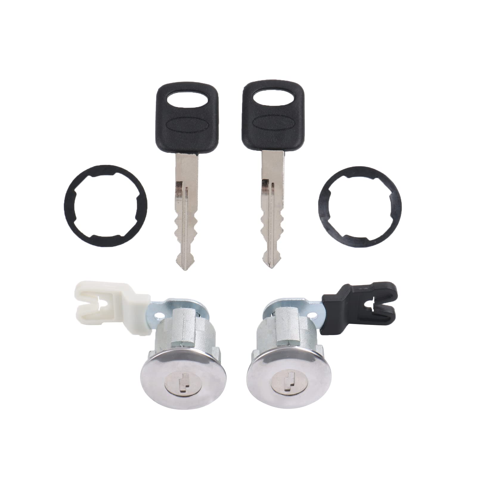 Door Lock Cylinder Compatible with 1997-2006 Ford E-150 E-250 E-350 E-450 | with Key, Replacement for 1995-2006 Ford E-550 F-150 F-250 F-350 Explorer Ranger Mazda B2300 B2500 Replace# XL2Z7821990AC