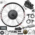 48V 1000W 27.5 Inch Rear Wheel E-Bike Conversion Kit MTX Rim, and 48V 20ah Triangle Battery,Electric Bicycle Motor Kit with LCD Display & PAS,Waterproof cable for Mountain Bike DIY
