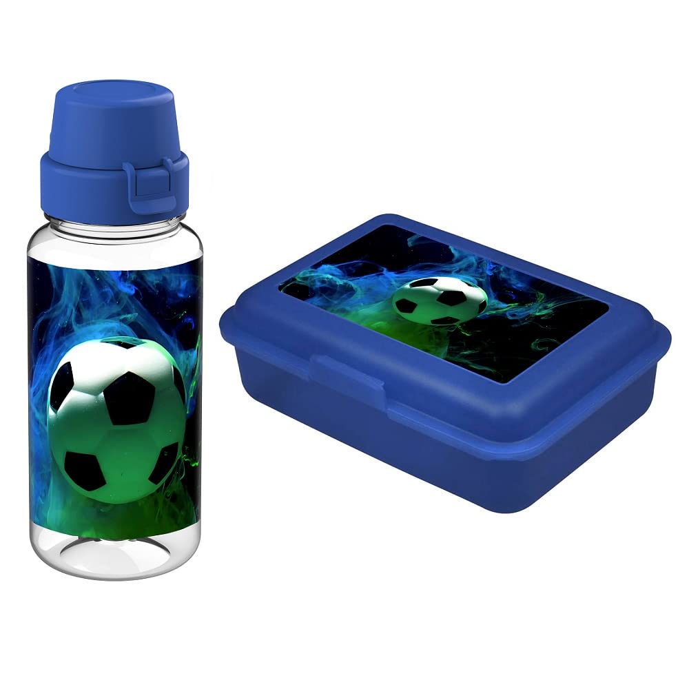 Familando - School Mood Timeless Air+ Schulranzen Set 9-teilig mit Lunch-Set -Sonder-Edition FC Schalke 04-980g leicht mit 23L Volumen - mit höhenverstellbarem System & Reflektoren