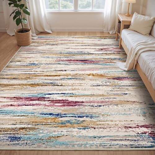 tchdio 5x7 Colorful Modern Area Rug - Non-Slip