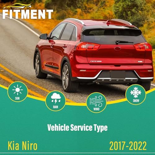 Image of 26 inch 16 inch 12 inch Windshield Wiper Blades Replacement for Kia Niro 2017 2018 2019 2020 2021 2022 Premium All Weather Front Rear Wipers Set - OEM Quality (Pack of 3)