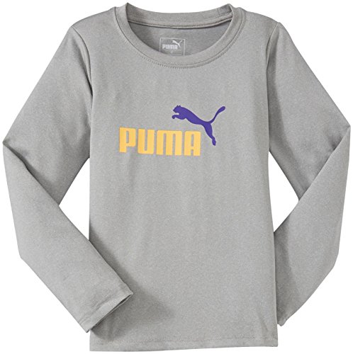 T-shirt Puma fille premium en jersey doux coloris gris chiné 2T