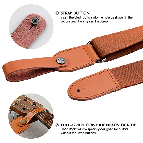 KAONESS Sangle de Guitare Sangle Réglable pour Basse Guitare Èlectrique Guitare Acoustique 1 Paire de Verrous de Sangle… - Les Beatles, Paul McCartney, John Lennon, RIngo Starr, George Harrison KAONESS Sangle de Guitare Sangle Réglable pour Basse Guitare Èlectrique Guitare Acoustique 1 Paire de Verrous de Sangle… – Image 4