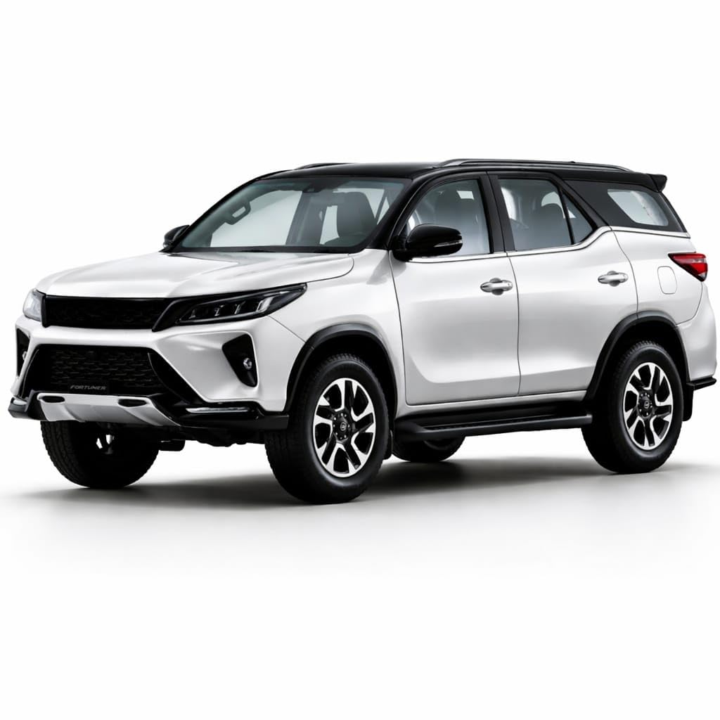 LT /1:32 Scale Fort.uner Die-Cast Pull Back Car Toy for Boys Kids Sturdy Metal Miniature Model Toy Vehicle for Kids Realistic Design Fortuner Toy Car-1[Black] (White)-image-32