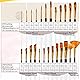 Tritart Pinselset 25 Stück - Pinsel Set aus Synthetik - Pinsel Acrylfarbe Aquarell - Pinselset Acrylfarben - Acryl Brush Set Ölmalerei