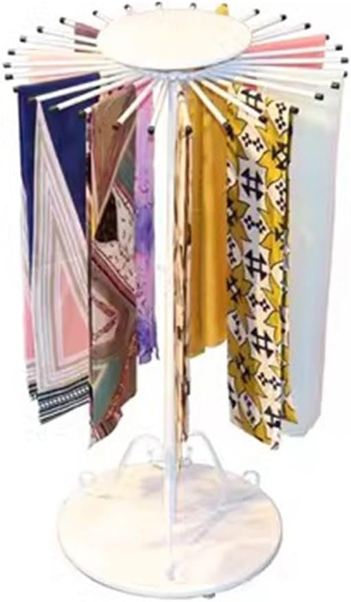 GRRICEPL Iron Rotatable Bracket Scarf Holder Organizer, 30/45 Arms Floor Storage Stand, Height Adjustable Scarf Rack, Scarf, Belt, Jewelry Organizer Rack (Color : Gold, Size : 50x80x140cm)