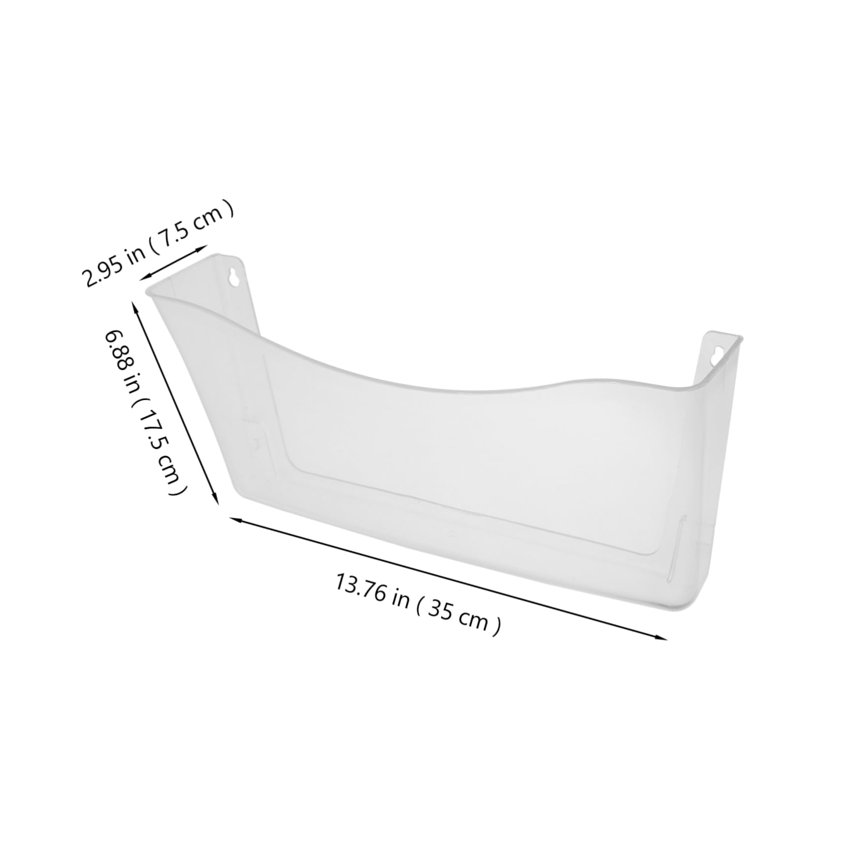 HOMSFOU Modern Wall Document Rack Sleek File Holder Box for Office Home behind The Door Storage