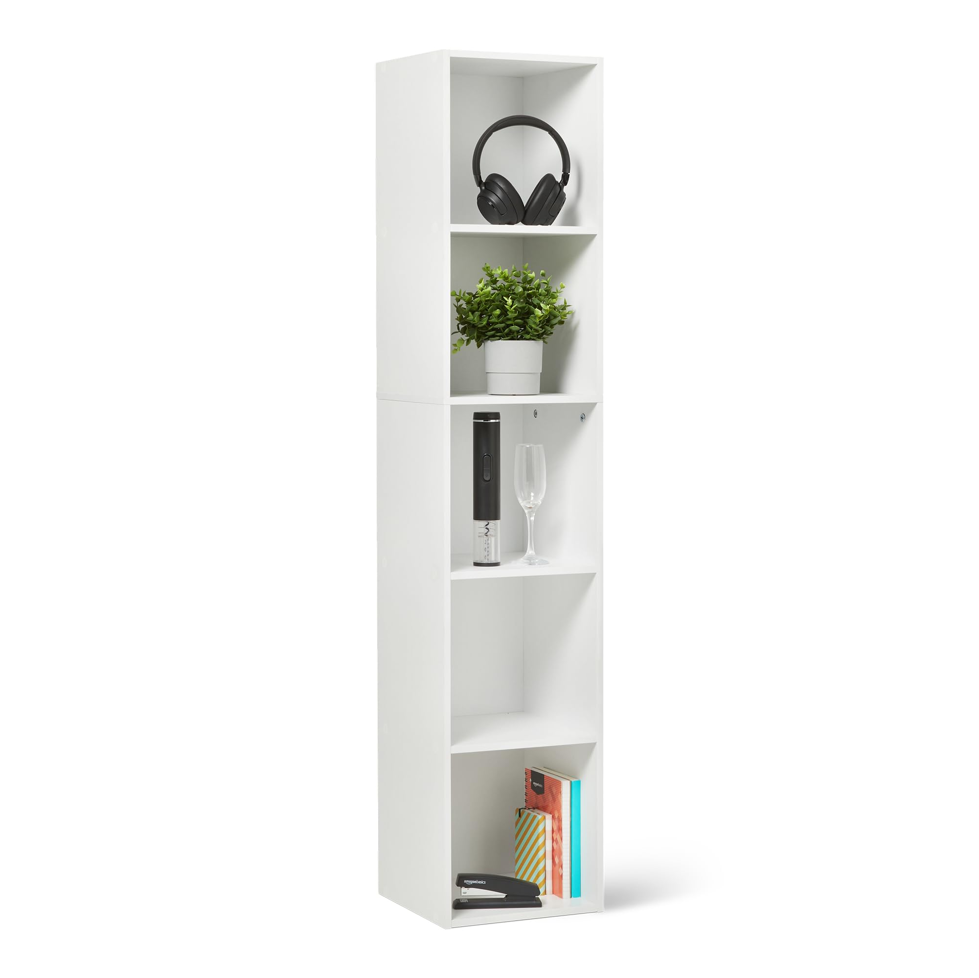 pepper-mint Qube ペパーミントキューブ シェルフ ホワイト Amazon.com: Amazon Basics 5-Cube Bookcase Compatible with Fabric