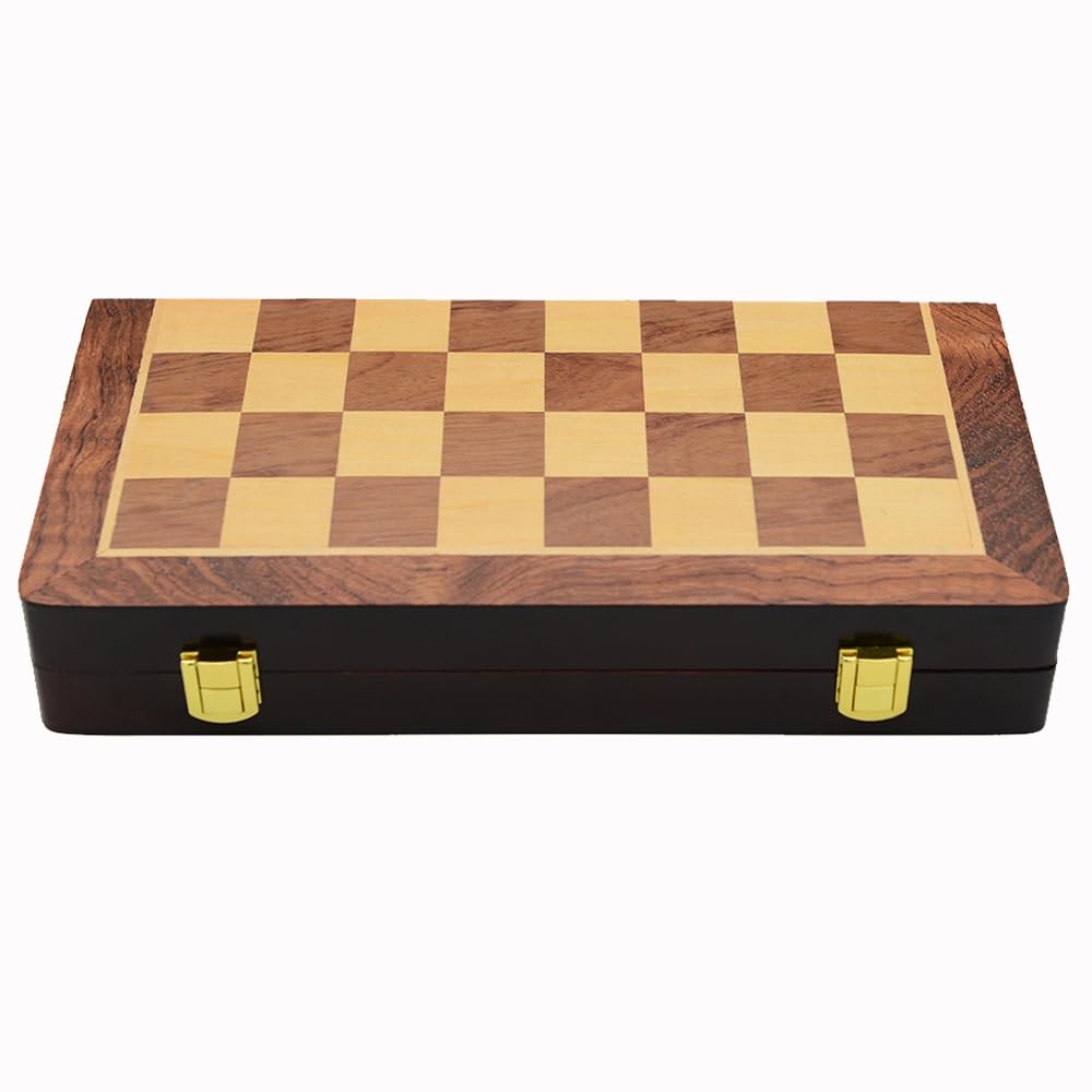 Juego de ajedrez magnético de Madera con Tablero de Almacenamiento Ajedrez