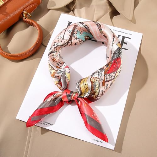 100% Pure Mulberry Silk 21"x21" Square Scarf Women Neckerchief Headscarf2