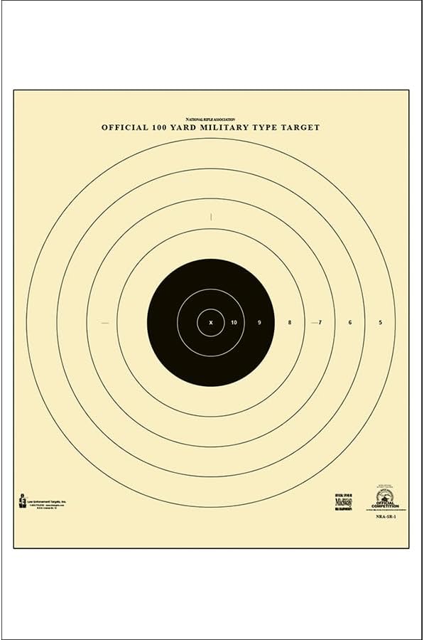 100-yard SR-1 Series Targets Hearvy Tagboard Paper