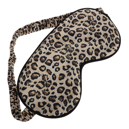 Frcolor 目隠し ソフトアイ 先細の燭台 ペンダントキーリング デスクトップバンパー 防水スイッチ 鼻輪 睡眠用アイ 男性用スリープアイ シルク Leopard