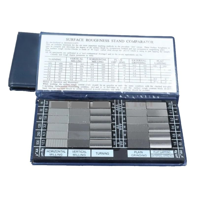 30pcs Surface Roughness Comparator Standards Composite Set Model RUG-100 Tool Gauges