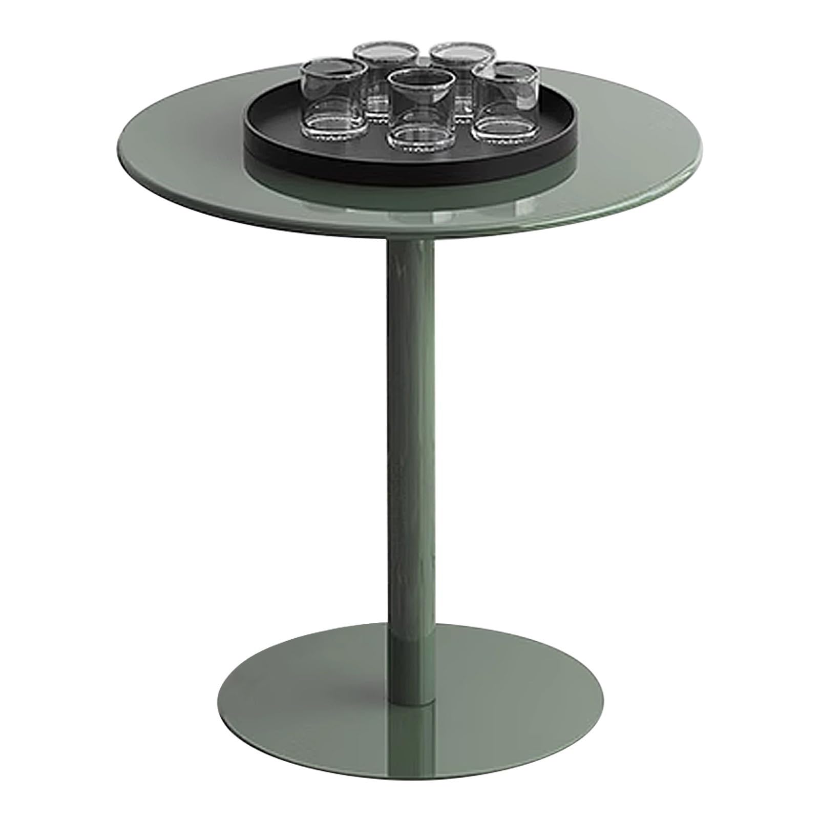 Mesa de Bar Redonda, Mesa Alta de Pub Tipo bistró, Mesa de cóctel con Base de Metal, Mesa Estable para cócteles, Mesa Alta para Cocina, hogar, Mesa Auxiliar(40x40x50cm)