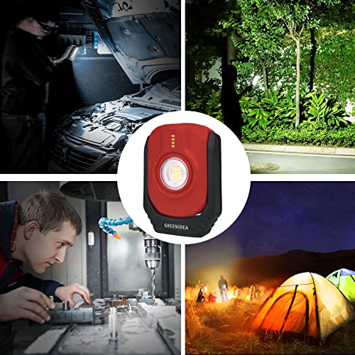 Greenidea LED Lampada da Lavoro, Ricaricabile COB