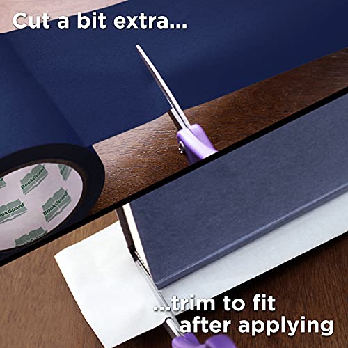 BookGuard 4 inch Premium Bookbinding Repair Cloth Tape, 15 Yard Roll, Navy Blue - Thumbnail 3